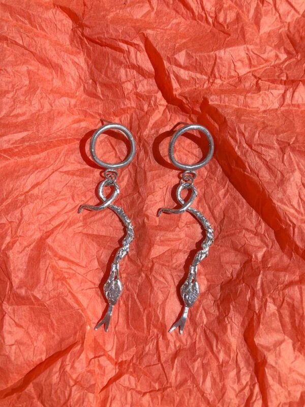 PENDIENTES SERPIENTE LAVA - Imagen 2